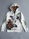 Nippon Blue Japanese Tiger Embroidered Rare Statement Piece (M)