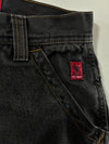Vintage JNCO Jeans Black Wide-Leg Bulldog Embroidered Baggy Denim(W:28) (L:40)