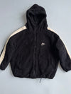 Nike Black Sherpa Fleece Hooded Jacket (L)