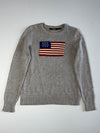 Lauren Ralph Lauren Grey American Flag Knit Sweater – Women's (XS/S)