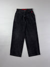 Vintage JNCO Jeans Black Wide-Leg Bulldog Embroidered Baggy Denim(W:28) (L:40)