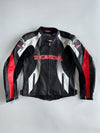 Honda x Teknic “Engineered to Win” Vintage Leather Moto Racing Jacket (M)