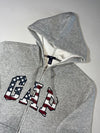 Vintage Gap USA Flag Arch Logo Zip-Up Hoodie – Grey (XL)