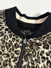 Crane Embroidery Sukajan Satin Bomber Jacket Black Reversible(XS)