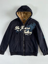 Design United Y2K Graphic Faux-Fur (Furr inside)Lined Zip Hoodie (L)