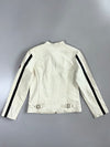 Cuiropolis Eagle Embroidered Racing | Real Leather Biker Jacket (XS)