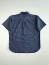 Tommy Hilfiger Navy Micro Check Short Sleeve Button-Down Shirt (2XL)