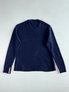 Tommy Hilfiger Herringbone Textured Knit Crewneck Sweater – Navy (L)