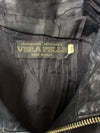 Vintage Vera Pelle Italian Leather Café Racer Jacket  Black  (S)