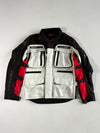 Spyke Adventure Touring Motorcycle Jacket – Off-White/Black/Red (M)