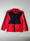 Adidas Red & Black 3-Stripes Full-Zip Track Jacket(L/XL)
