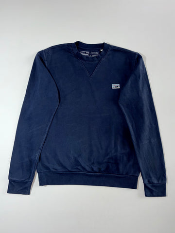 Patagonia Regenerative Organic Cotton Crewneck Sweatshirt - Navy Blue  (L)