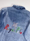 Vintage 90s NFL Pro Line by Apex One Flannel Lined Denim Jacket – Light Wash (XL)