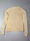 Polo Ralph Lauren Cream Cable Knit Crewneck Sweater (S)