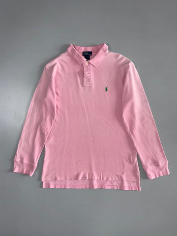 Polo by Ralph Lauren Pink Long-Sleeve Polo (S)