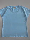 Fruit of the Loom Ladies Valueweight Plain Scoop Neck T-Shirt Sky Blue (XL)