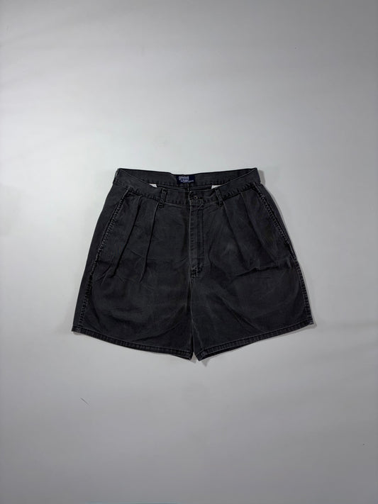 Polo by Ralph Lauren Black Pleated Shorts (W:32) (L:19)