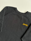 Vintage Jeep Embroidered Raglan Crewneck Sweatshirt – Black (L)