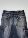 Sheng Yuehan Dark Wash Cargo Jeans (W:32|L:43)