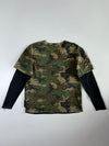 TKKE Camo Layered-Look T-Shirt (L)