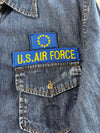 Vintage JS New York Blue Denim Patch Embroidered Shirt Woman’s  (S)