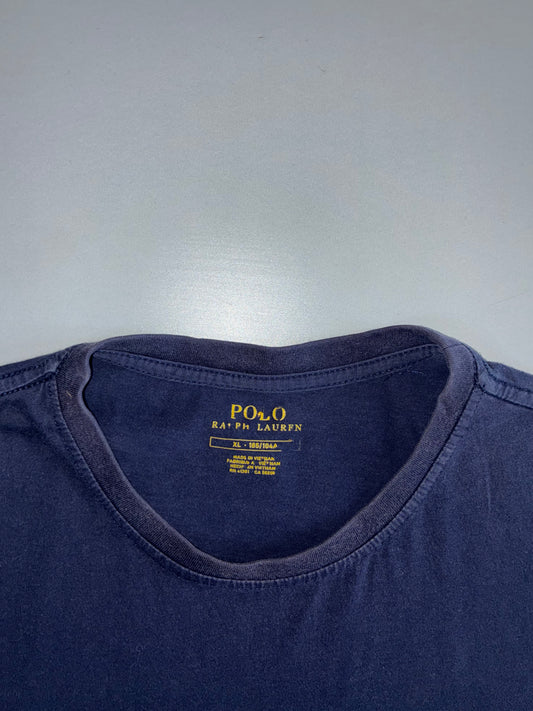 Polo Ralph Lauren Navy Crewneck Tee – Red Pony Logo (L)