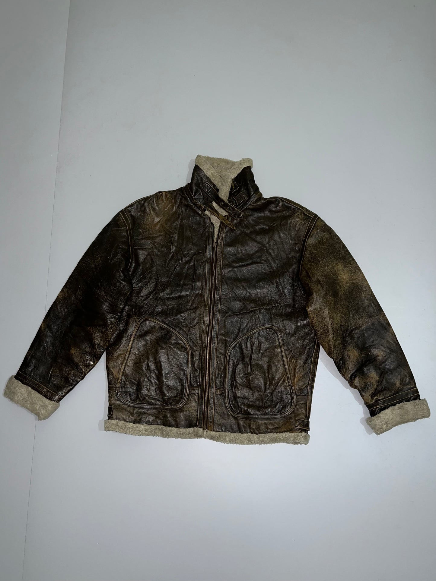 !                                                                                                                                                                                                        Super Premium Original Vintage Leather Jacket (XL/2XL)