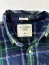 Vintage Abercrombie And Fitch Navy Green Plaid Shirt (M)