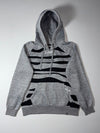 Playboy Zebra Print Pullover Hoodie – Grey/Black (M)