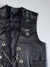 Vintage German Biker Club Leather Vest Motorradfreunde Eagles Patch, Chain Hardware (M/L)
