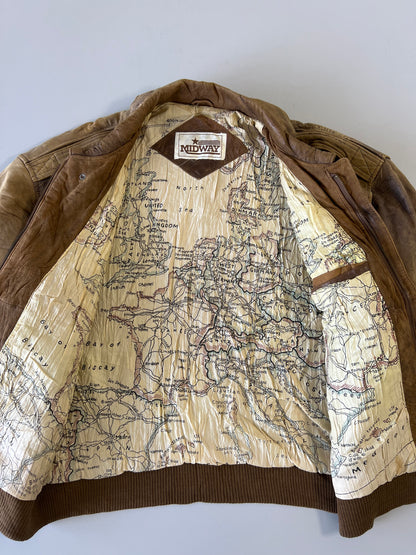 ZSuper Premium Original MIDWAY Leather Jacket (SUPER RARE) (XL/2XL)