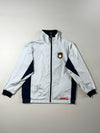 Nike Vintage White Track Jacket Full Zip Navy Collar Retro Sportswear (S)