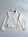 Harley-Davidson Women's Cream Belted Zip-Up Jacket (M)