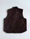 Vintage Carhartt V02 Dark Brown Duck Canvas Quilted Lined Vest – (XL)