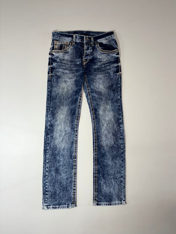 True Religion Acid Wash Big Stitch Jeans  (W:33) (L:45)