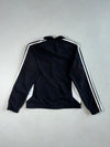 Y2K Adidas Black & White 3-Stripe Track Jacket – Mesh Lined (S)
