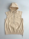 Vintage Burberry London Blue Label Sleeveless Half-Zip Hooded Anorak – Beige (M)