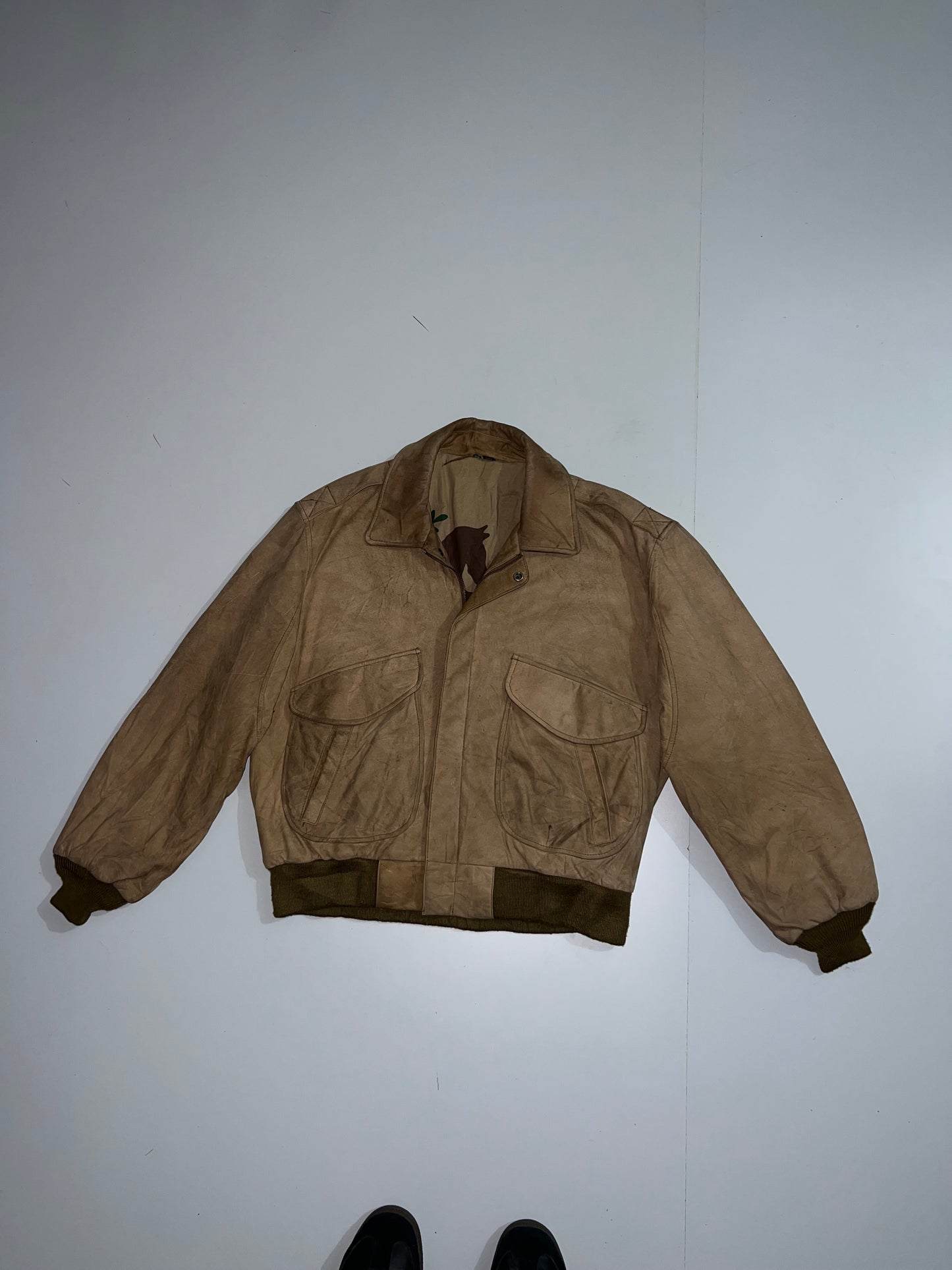 ZSuper   premium  (RARE) Hunt Club OG Original Sued Leather Jacket (M/L)