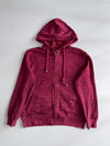 Big Train Samurai Graphic Embroidered Zip Hoodie Burgundy (M)