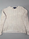 Ralph Lauren Sport Cream Cable Knit Crewneck Sweater – Tonal Pony (L/XL)
