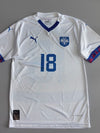 Puma Serbia National Team Away Jersey #18 White (XS)