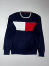 Tommy Hilfiger Navy Flag Logo Crewneck Sweater (M)