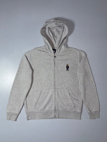 Polo Ralph Lauren Bear Logo Zip-Up Hoodie –Grey, Size (M)