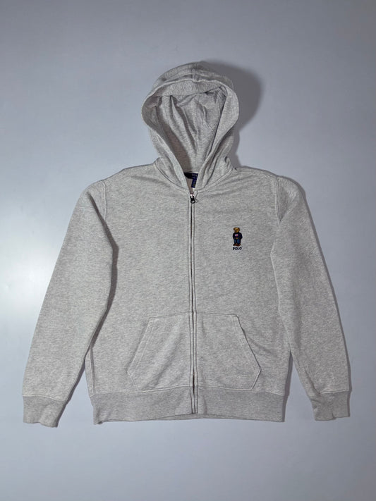 Polo Ralph Lauren Bear Logo Zip-Up Hoodie –Grey, Size (M)