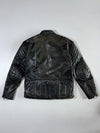 Akito Black Leather Biker Jacket (M)