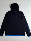 Nike Dri-Fit "Just Do It" Sleeve Print Pullover Hoodie – Black/Blue (M)