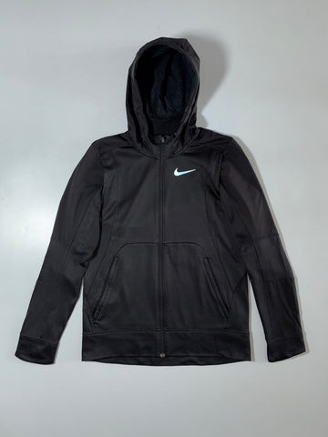 Nike Therma-Fit Black Fleece-Lined Zip-Up Hoodie (S/M)