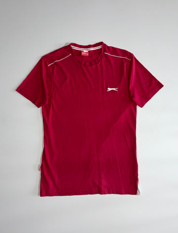 Slazenger Vintage Embroidered Logo T-Shirt – Maroon (S)