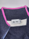 Adidas Golf Navy White Striped Full Zip Knit Sweater (S)