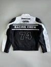 Fast Lane Speed Fighter 74 Street Equipment Racing Motorcycle Jacket Multi-Sponsor Patches (M)